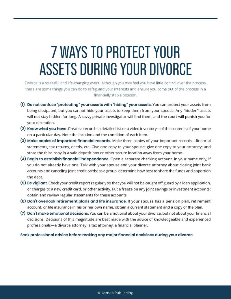 7 Ways to Protect Your Assets During Divorce