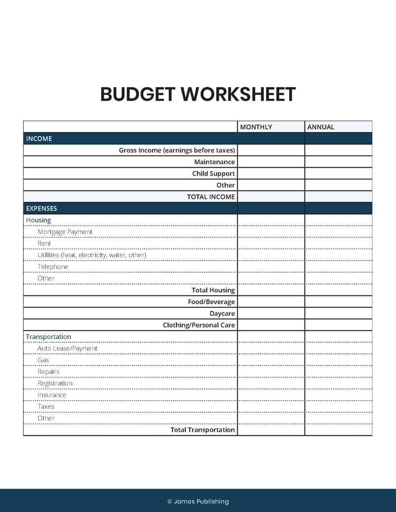 Budget Worksheet